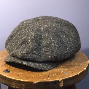 Vintage rocker flat cap 8 panel cabbie hat newsboy driving Korea medium/large